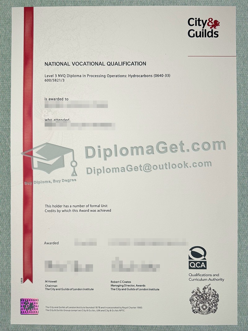 城市与行业协会国家职业资格证书 City & Guilds National Vocational Qualification 城市与行业协会国家职业资格证书 City & Guilds National Vocational Qualification