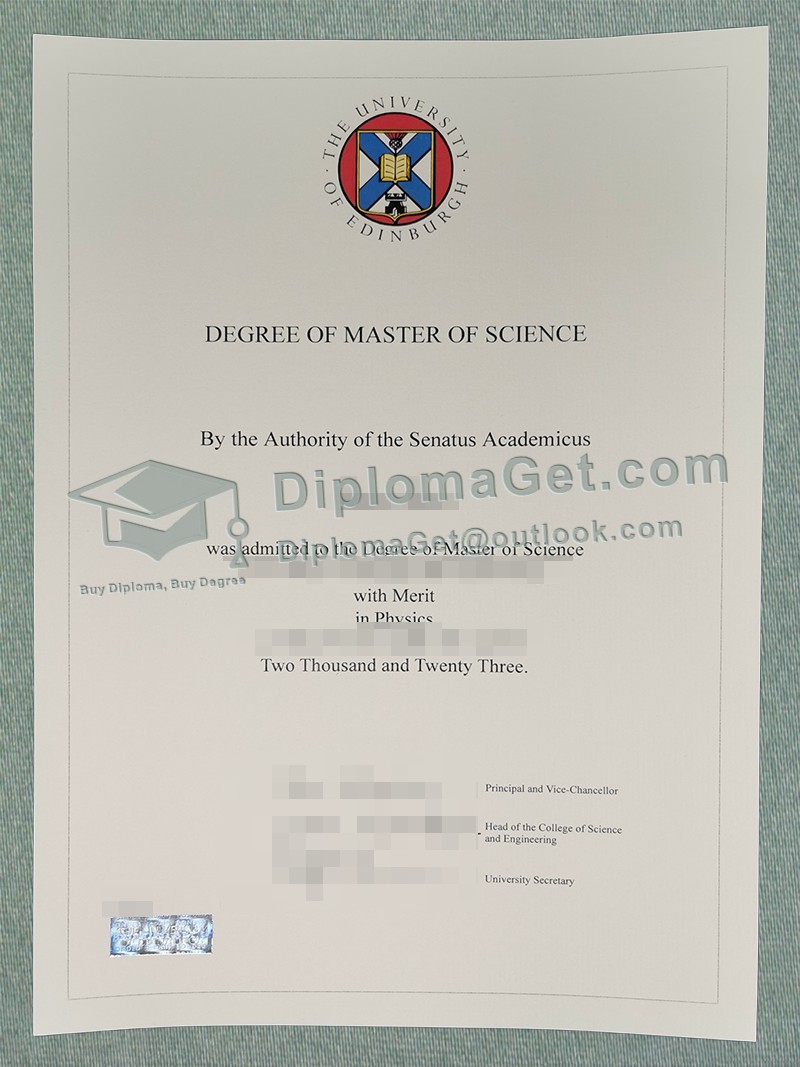 爱丁堡大学文凭 University of Edinburgh Diploma
