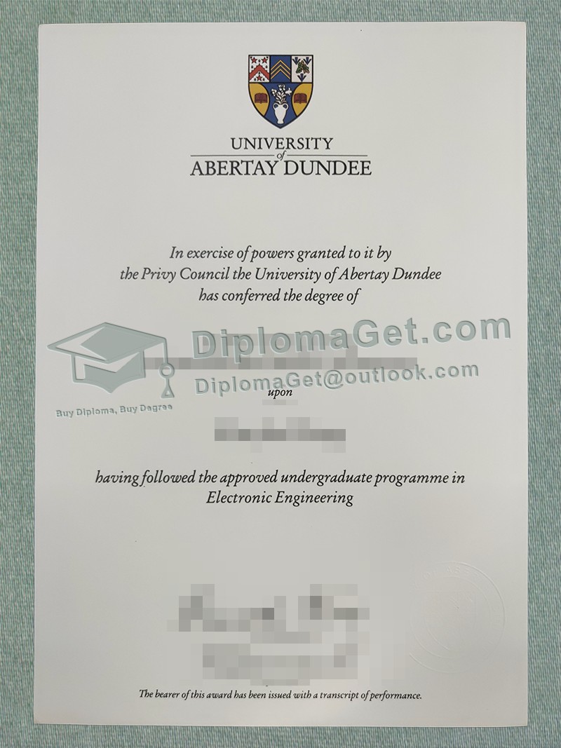 阿伯泰大学文凭 University of abertay dundee Degree