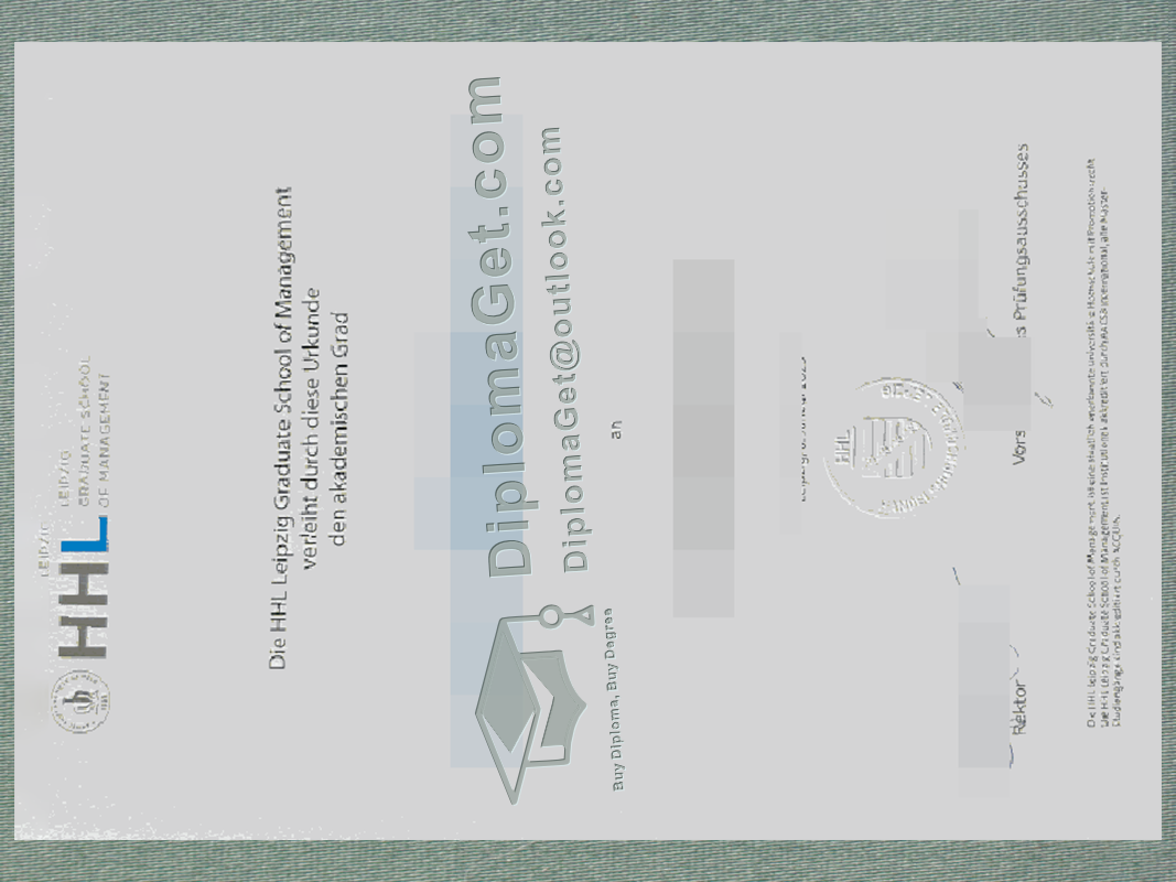 莱比锡HHL管理研究生院证书, HHL Leipzig Graduate School of Management Urkunde