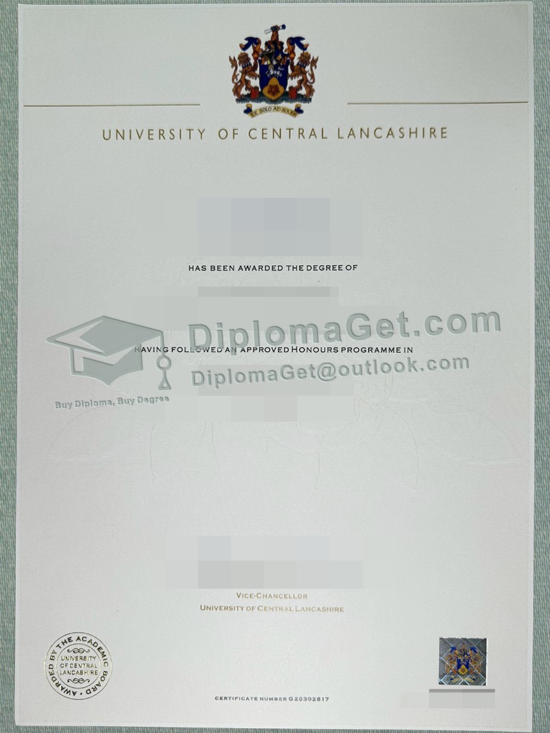 中央兰开夏大学文凭, University of Central Lancashire Degree 中央兰开夏大学文凭, University of Central Lancashire Degree