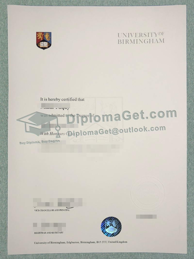 伯明翰大学文凭 University of Birmingham Degree 伯明翰大学文凭 University of Birmingham Degree