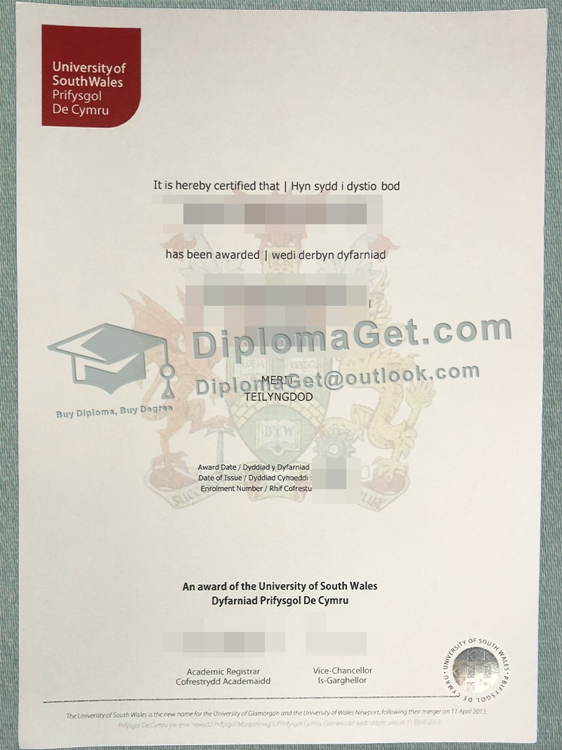 南威尔士大学文凭, University of South Wales Degree 南威尔士大学文凭, University of South Wales Degree