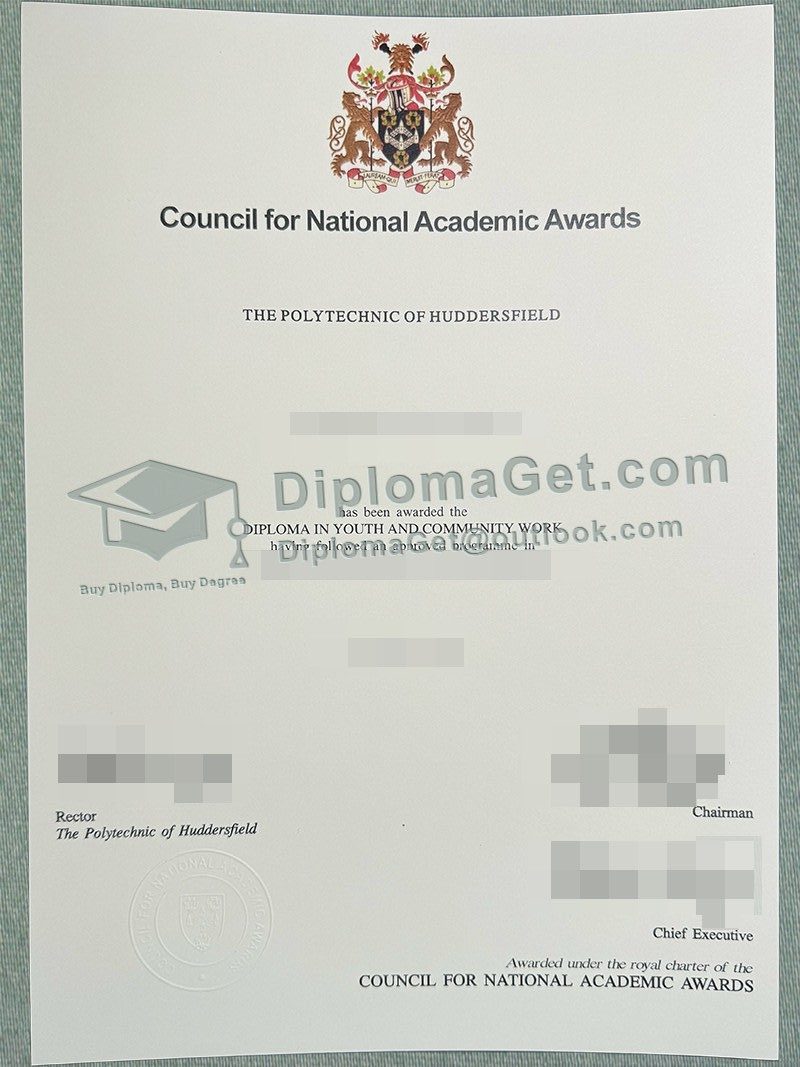 哈德斯菲尔德大学文凭, Council for National AcademicAwards 哈德斯菲尔德大学文凭, Council for National AcademicAwards