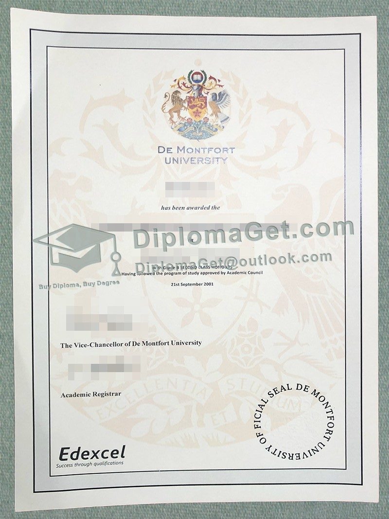德蒙福特大学文凭 De Montfort University Diploma 德蒙福特大学文凭 De Montfort University Diploma