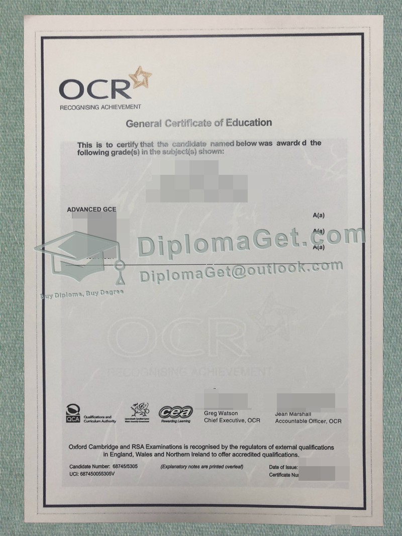 普通教育证书, General Certificate of Education 普通教育证书, General Certificate of Education