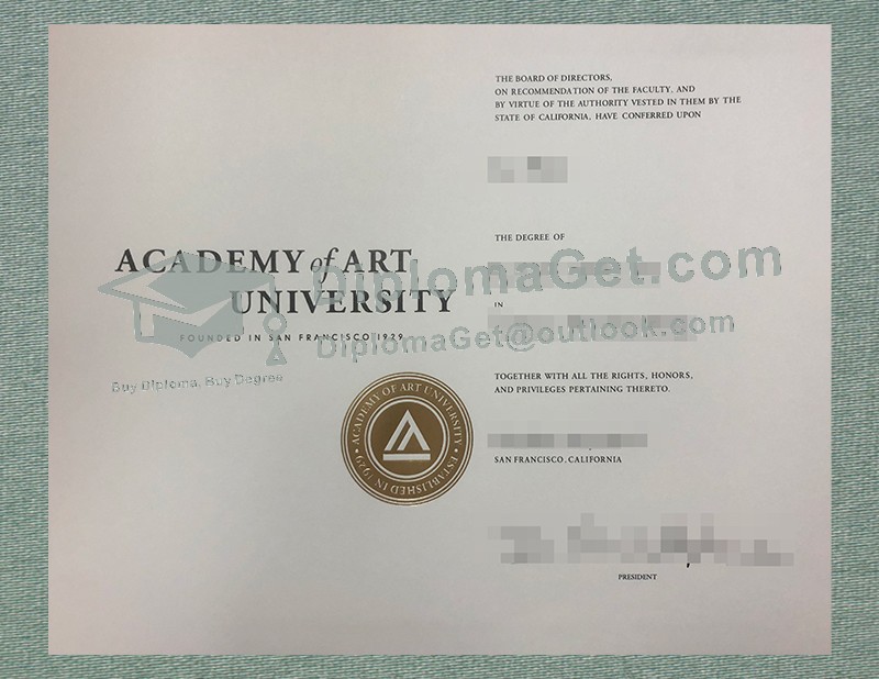 艺术学院大学文凭, Academy of Art University Diploma 艺术学院大学文凭, Academy of Art University Diploma