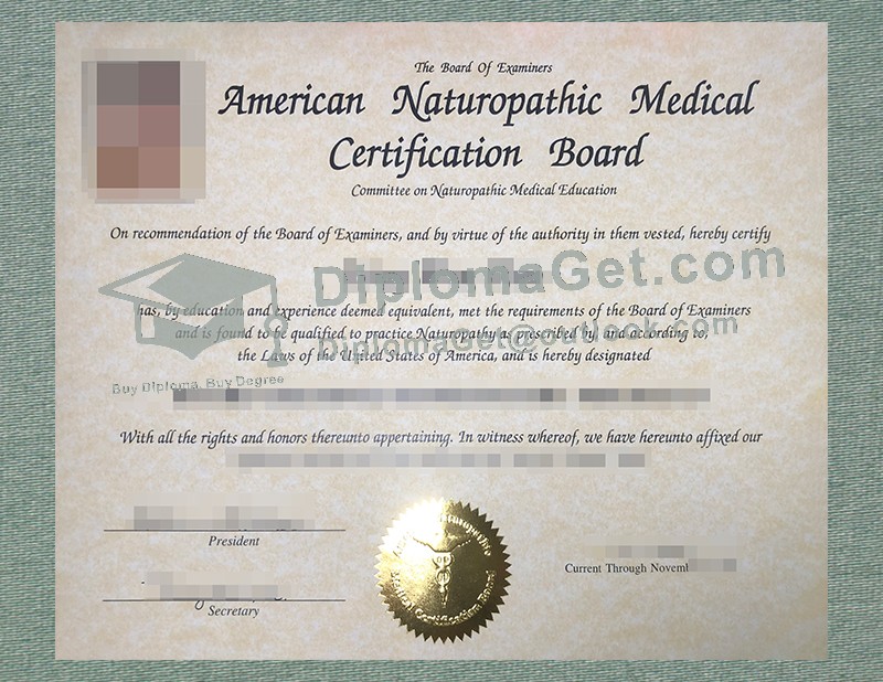 美国自然医学认证委员会证书, American Naturopathic Medical Certification Board Certificate 美国自然医学认证委员会证书, American Naturopathic Medical Certification Board Certificate