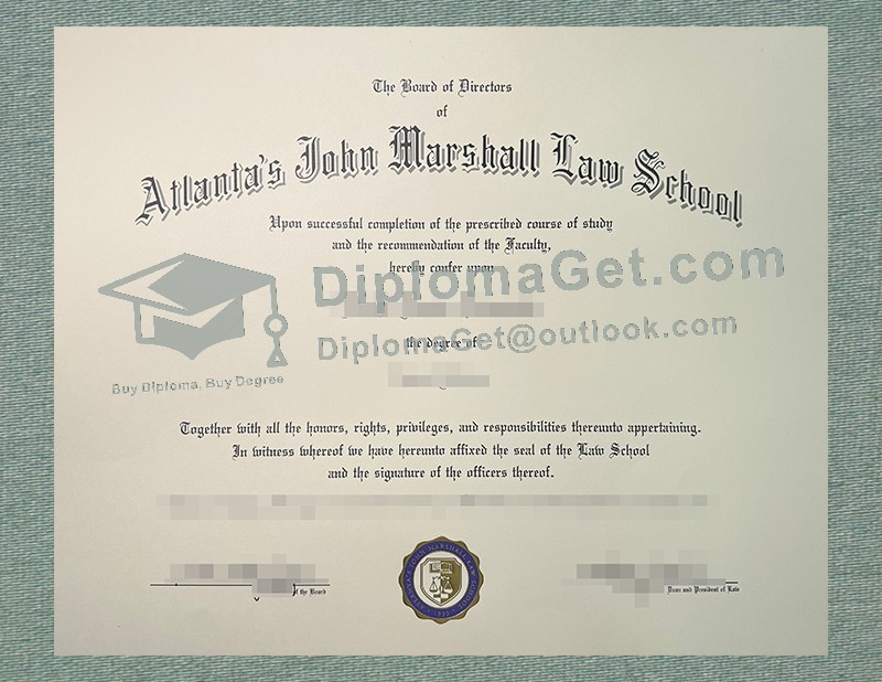 亚特兰大约翰·马歇尔法学院文凭, Atlanta's John Marshall Law School Diploma 亚特兰大约翰·马歇尔法学院文凭, Atlanta's John Marshall Law School Diploma