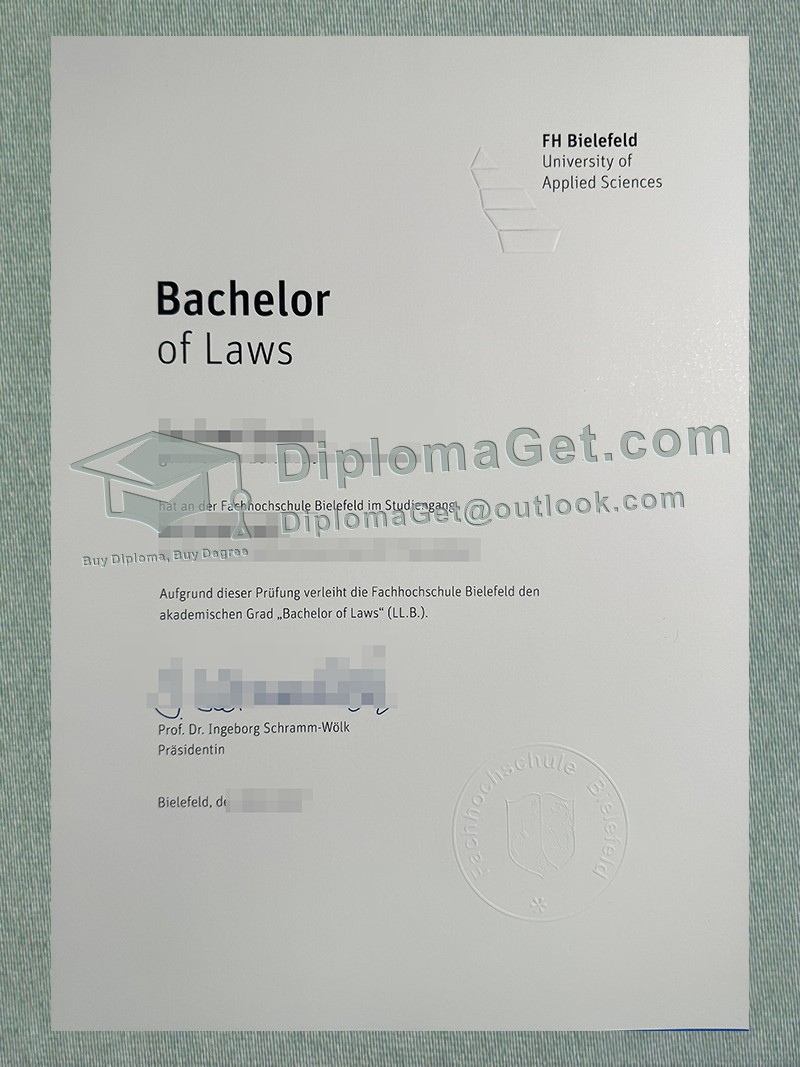 比勒费尔德应用科技大学文凭, Bielefeld University of Applied Sciences Diploma 比勒费尔德应用科技大学文凭, Bielefeld University of Applied Sciences Diploma