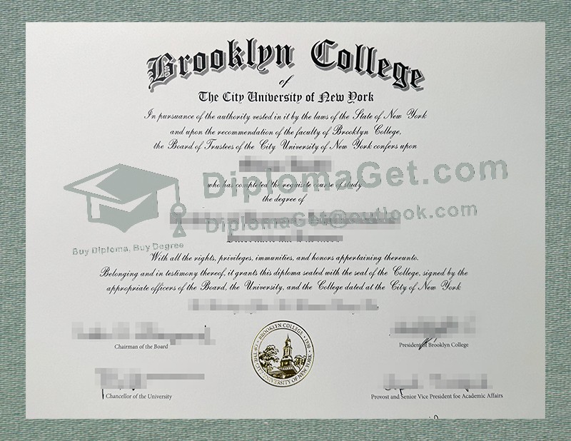 布鲁克林学院文凭, Brooklyn College Diploma 布鲁克林学院文凭, Brooklyn College Diploma