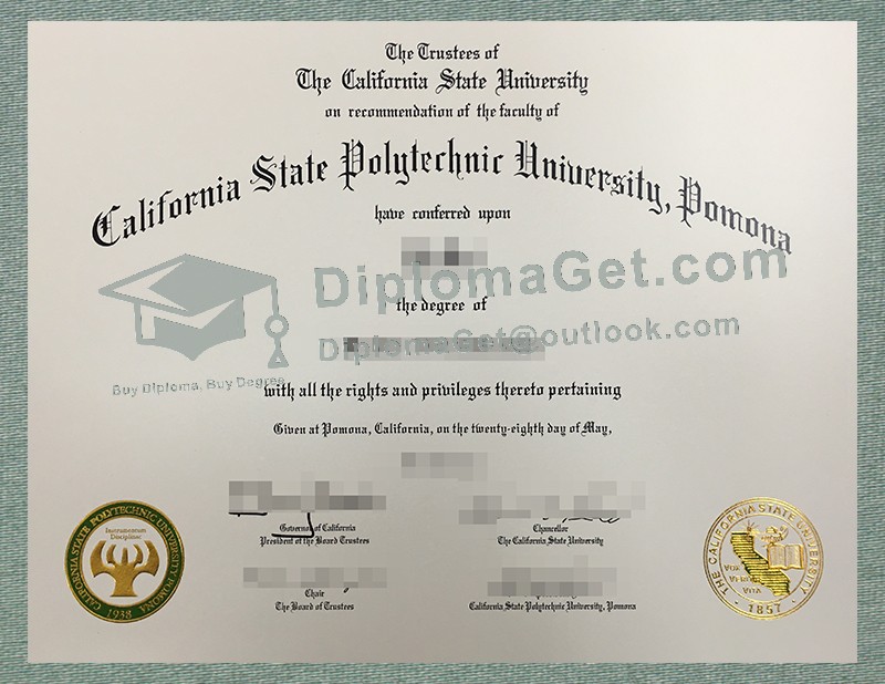 加州州立理工大学波莫纳分校文凭, Cal Poly Pomona Diploma 加州州立理工大学波莫纳分校文凭, Cal Poly Pomona Diploma
