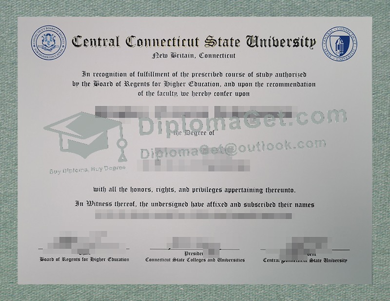 康涅狄格中央州立大学文凭, Central Connecticut State University Diploma 康涅狄格中央州立大学文凭, Central Connecticut State University Diploma