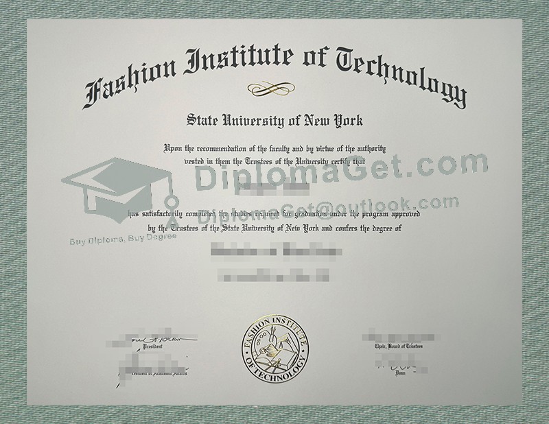 时尚技术学院文凭, Fashion Institute of Technology Diploma 时尚技术学院文凭, Fashion Institute of Technology Diploma