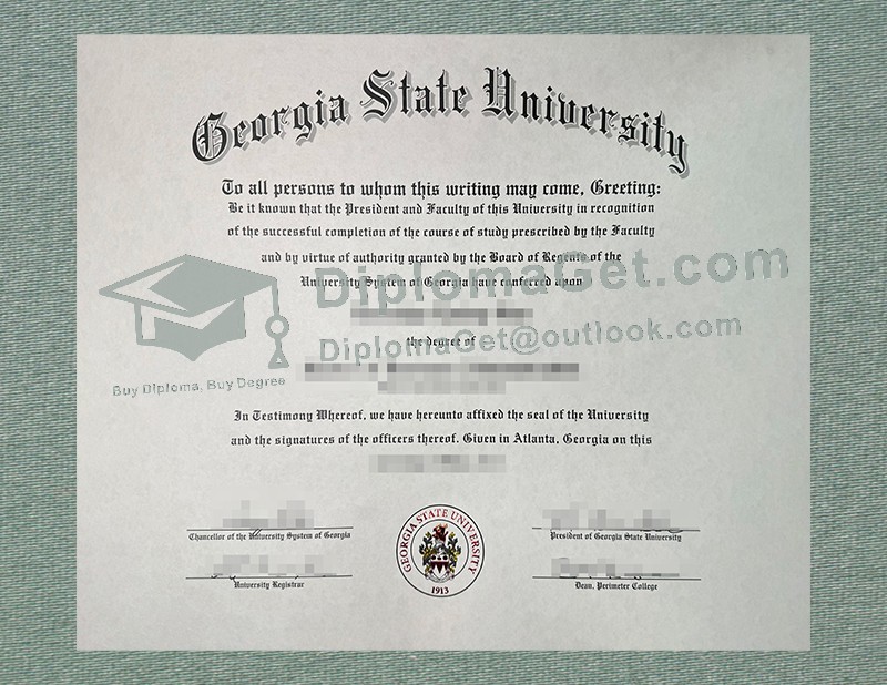 乔治亚州立大学毕业文凭, Georgia State University Diploma 乔治亚州立大学毕业文凭, Georgia State University Diploma