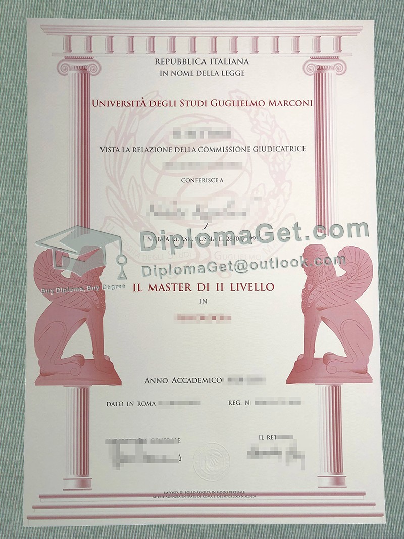 古列尔莫·马可尼大学文凭, Guglielmo Marconi University diploma 古列尔莫·马可尼大学文凭, Guglielmo Marconi University diploma