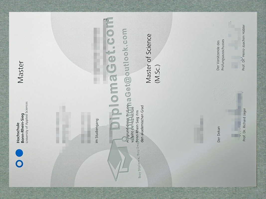 波恩-莱茵-锡格应用科学大学证书, Hochschule Bonn-Rhein-Sieg Urkunde