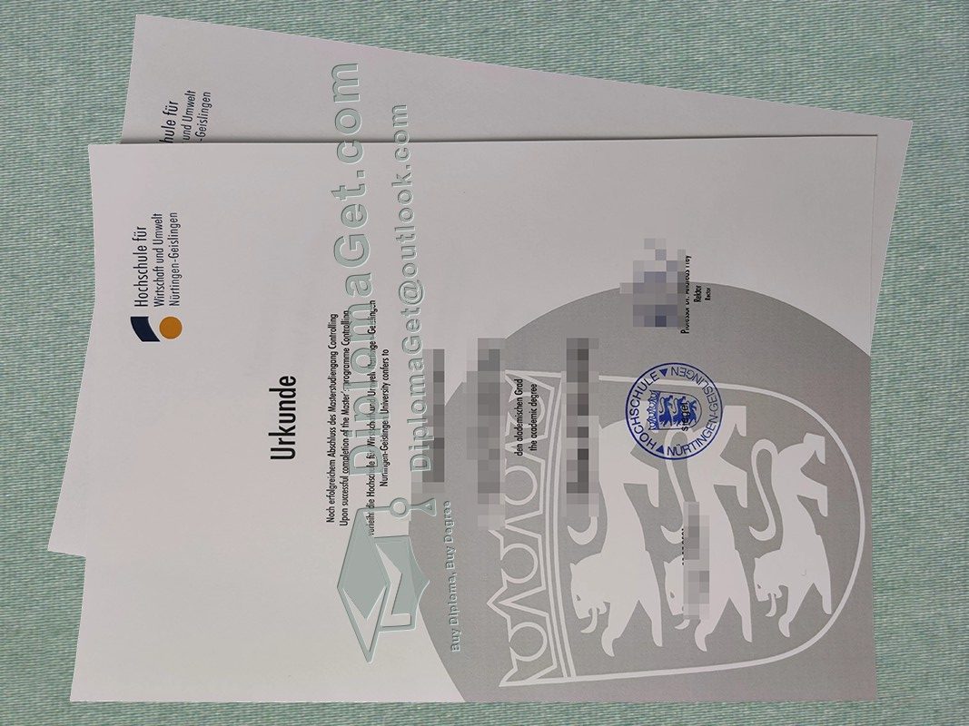 尼尔廷根-盖斯林根大学证书, HFWU Urkunde