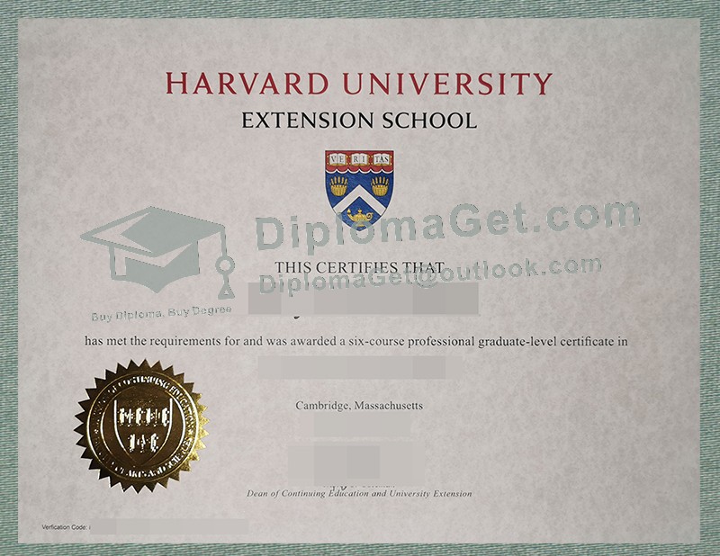 哈佛大学继续教育学院毕业证书, Harvard Extension School Diploma 哈佛大学继续教育学院毕业证书, Harvard Extension School Diploma