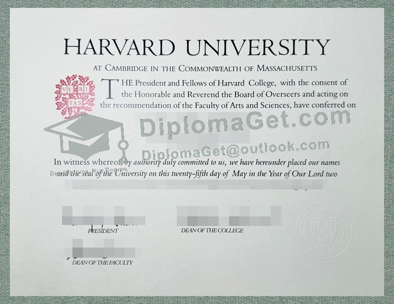 哈佛大学毕业证书, Harvard University Diploma 哈佛大学毕业证书, Harvard University Diploma