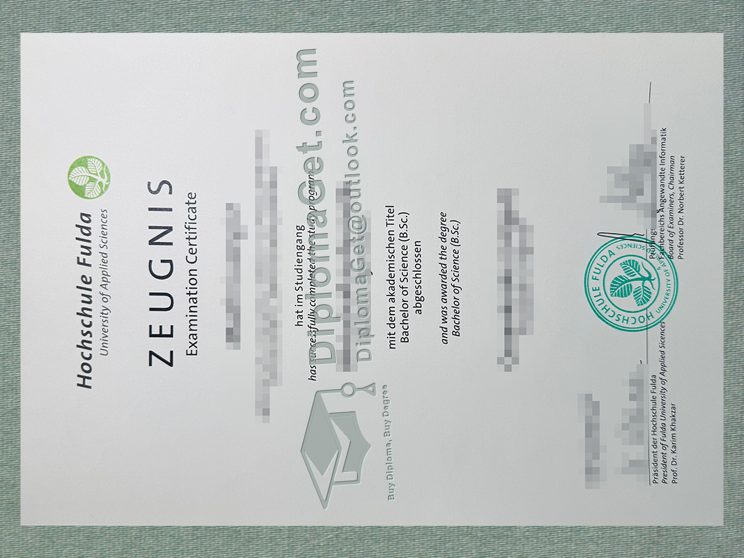 富尔达应用科技大学成绩单, Hochschule Fulda Zeugnis