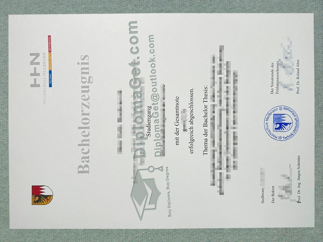 海尔布隆应用科技大学成绩单, Hochschule Heilbronn Zeugnis