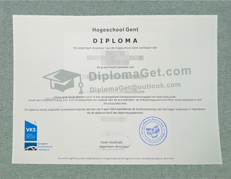 Hogeschool Gent Degree, 根特应用科技大学学位 Hogeschool Gent Degree, 根特应用科技大学学位