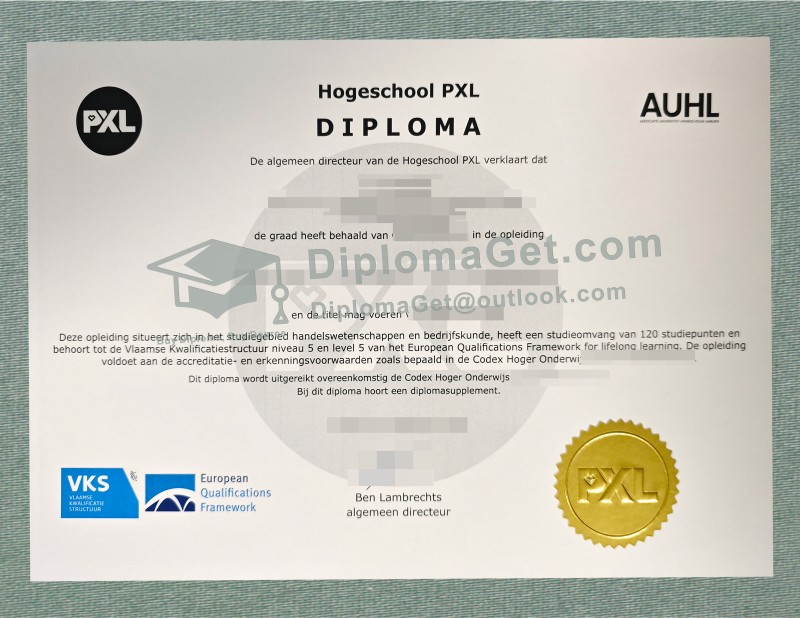 PXL应用科技大学文凭, Hogeschool PXL diploma PXL应用科技大学文凭, Hogeschool PXL diploma