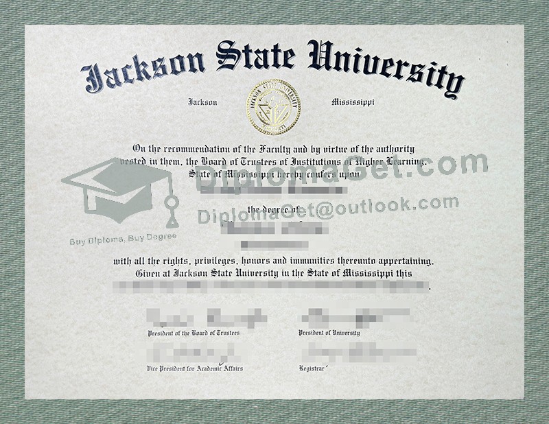 杰克逊州立大学文凭, Jackson State University Diploma 杰克逊州立大学文凭, Jackson State University Diploma