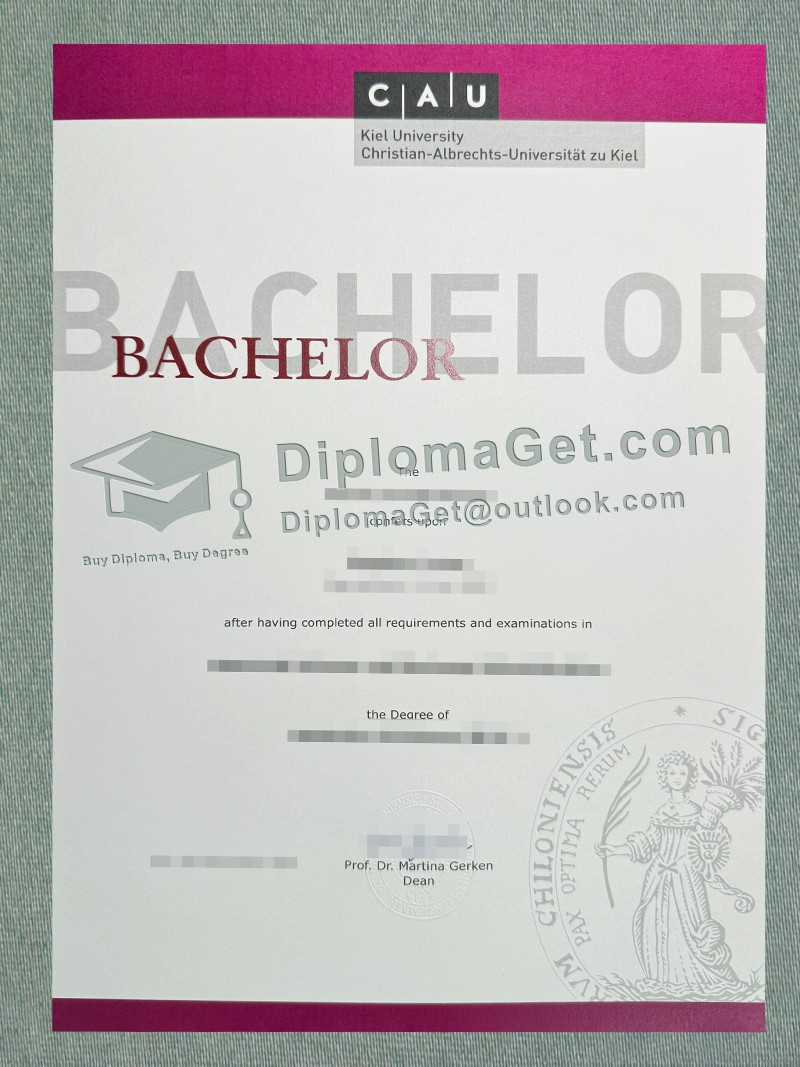 基尔大学证书, Kiel University Urkunde 基尔大学证书, Kiel University Urkunde