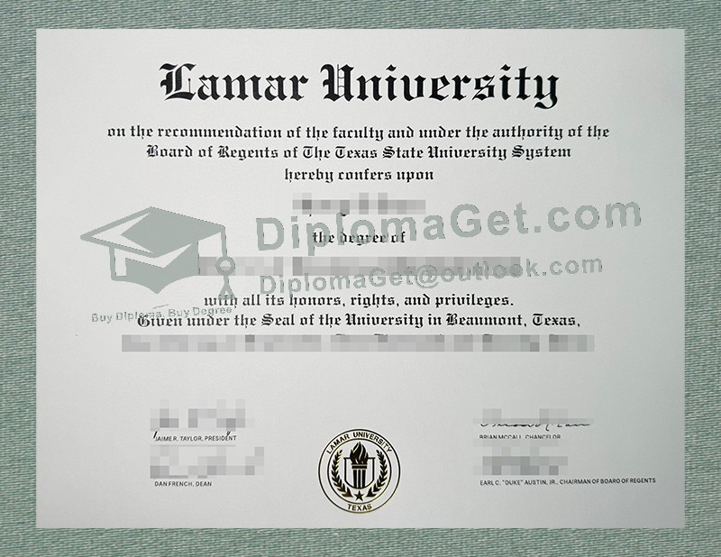 拉马尔大学文凭, Lamar University Diploma 拉马尔大学文凭, Lamar University Diploma