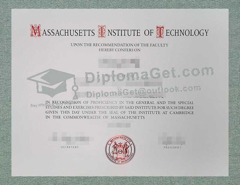 麻省理工学院文凭, Massachusetts Institute of Technology Diploma