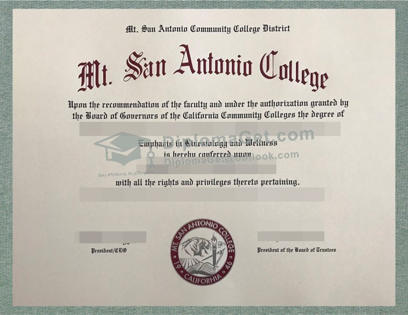 圣安东尼奥山学院学位, Mt. San Antonio College Degree 圣安东尼奥山学院学位, Mt. San Antonio College Degree