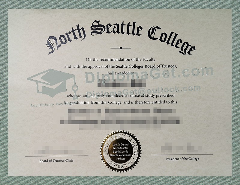北西雅图学院文凭, North Seattle College Diploma 北西雅图学院文凭, North Seattle College Diploma