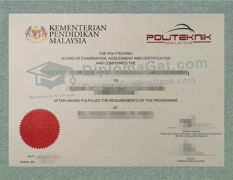 威省理工学院文凭, Politeknik Seberang Perai Diploma 威省理工学院文凭, Politeknik Seberang Perai Diploma