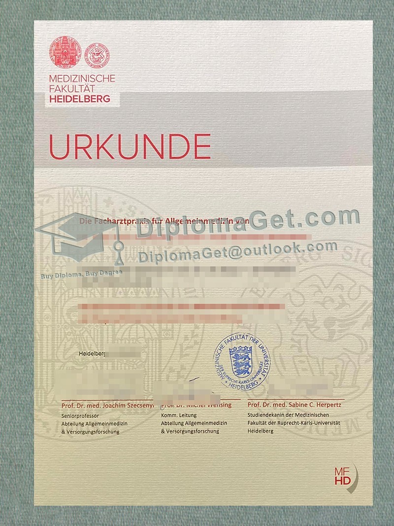 海德堡工业大学证书, Ruprecht-Karls-Universität Heidelberg urkunde 海德堡工业大学证书, Ruprecht-Karls-Universität Heidelberg urkunde