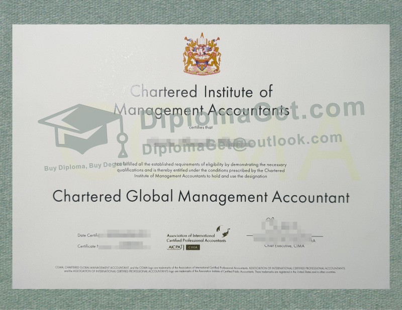 特许管理会计师公会证书, Chartered Institute of Management Accountants Certificate 特许管理会计师公会证书, Chartered Institute of Management Accountants Certificate