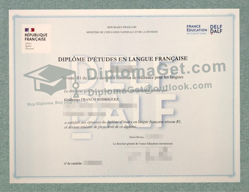 法语高级文凭证书, DALF C1 Certificate 法语高级文凭证书, DALF C1 Certificate