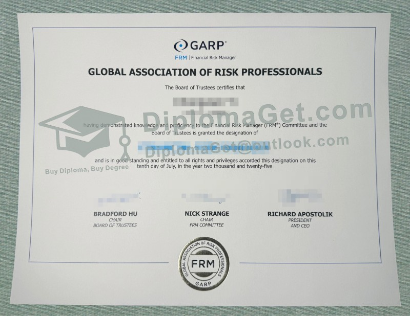 金融风险管理证书, Financial risk management Certificate 金融风险管理证书, Financial risk management Certificate
