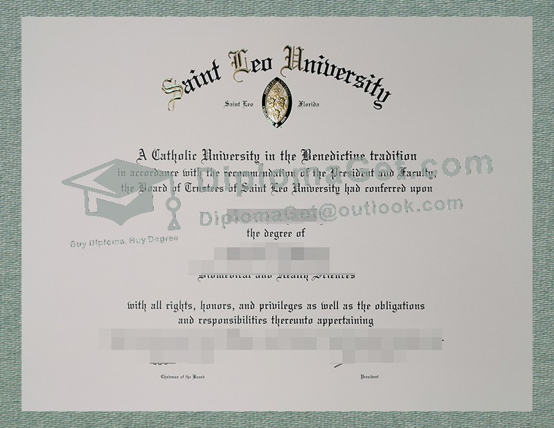 圣利奥大学文凭, Saint Leo University Diploma 圣利奥大学文凭, Saint Leo University Diploma