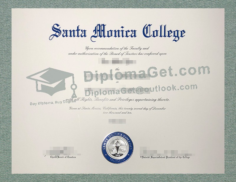 圣莫尼卡学院文凭, Santa Monica College Diploma 圣莫尼卡学院文凭, Santa Monica College Diploma