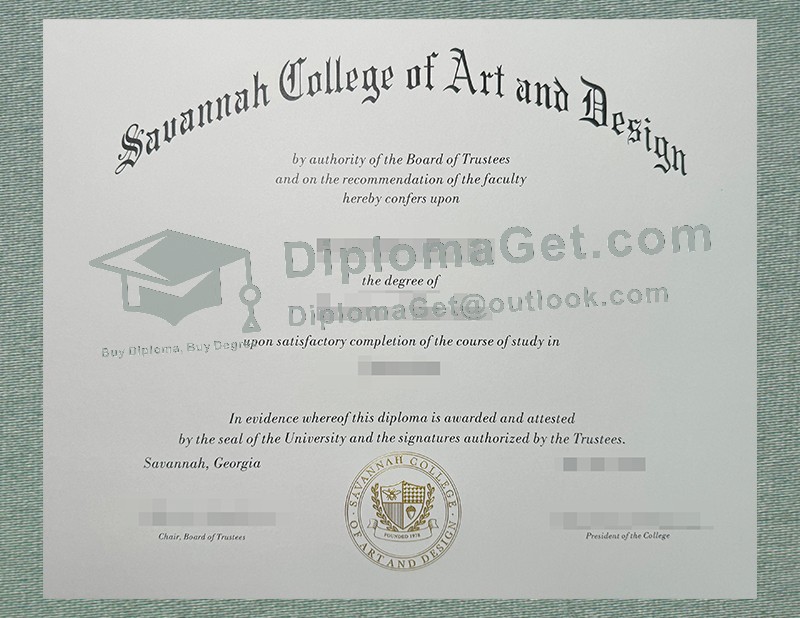 萨凡纳艺术与设计学院文凭, Savannah College of Art and Design Diploma 萨凡纳艺术与设计学院文凭, Savannah College of Art and Design Diploma