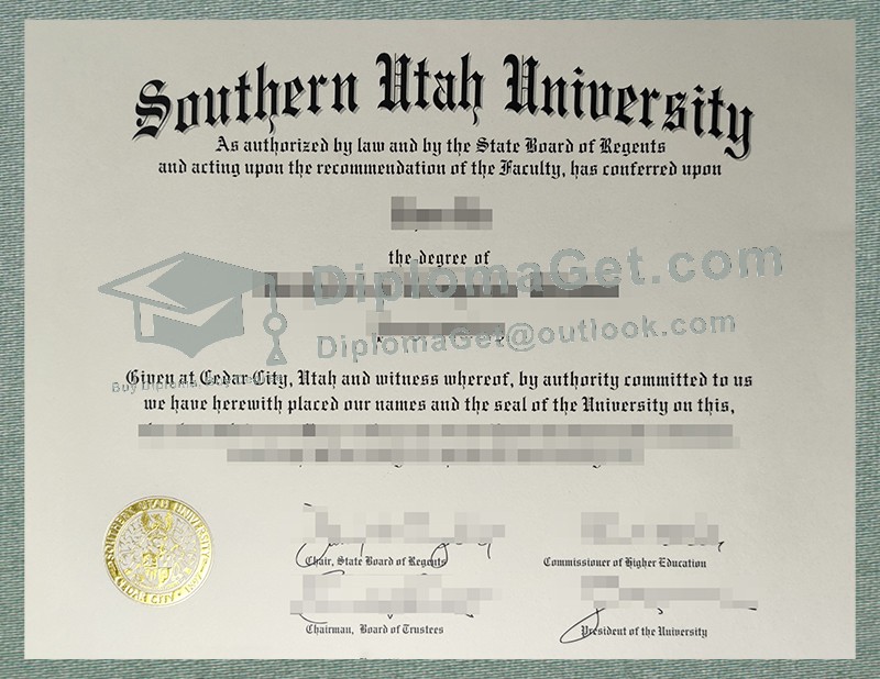 南犹他大学文凭, Southern Utah University Diploma 南犹他大学文凭, Southern Utah University Diploma