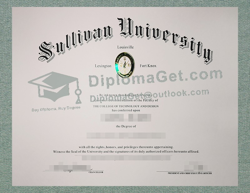 沙利文大学文凭, Sullivan University Diploma 沙利文大学文凭, Sullivan University Diploma