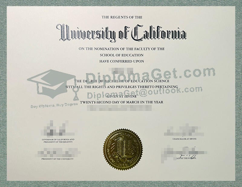 加州大学欧文分校文凭, UC Irvine Diploma 加州大学欧文分校文凭, UC Irvine Diploma