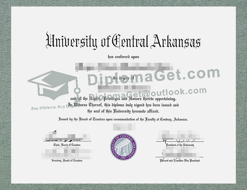 中阿肯色大学文凭, University of Central Arkansas Diploma 中阿肯色大学文凭, University of Central Arkansas Diploma