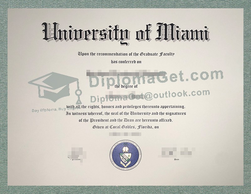迈阿密大学文凭, University of Miami Diploma 迈阿密大学文凭, University of Miami Diploma