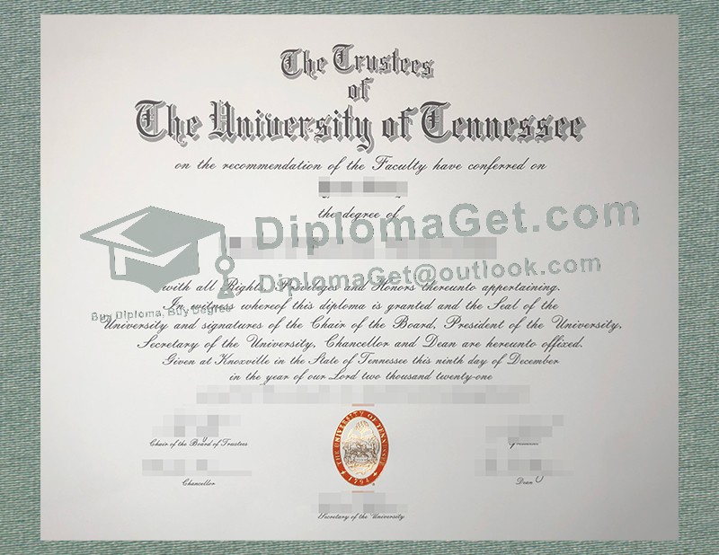 University of Tennessee Diploma, 田纳西大学毕业文凭 University of Tennessee Diploma, 田纳西大学毕业文凭