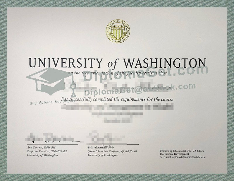 华盛顿大学毕业证书, University of Washington Diploma