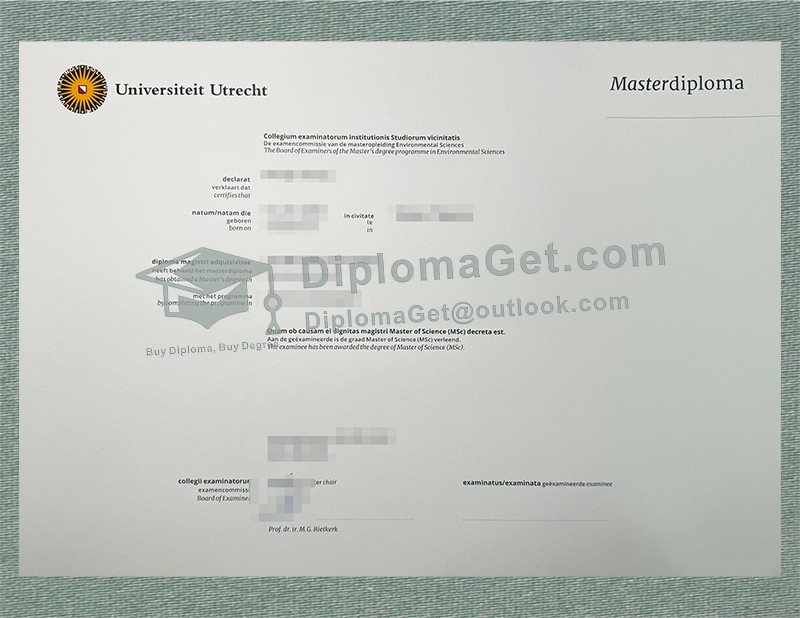 乌得勒支大学毕业证书, Utrecht University Diploma 乌得勒支大学毕业证书, Utrecht University Diploma